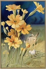 HAPPY EASTER Vintage Postcard Reproduction 6'' by 4'' Heavy Card Stock