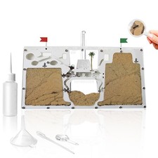 Ant Farm Castle w/ Yellow Sand  Tool Kit, Ant Colony Observation Habitat
