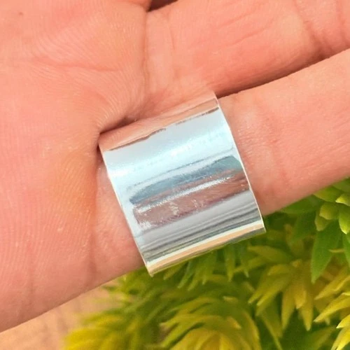 Bold 925 Sterling Silver Thick Ring | Crafted from Silver Sheet | Statement Jewe