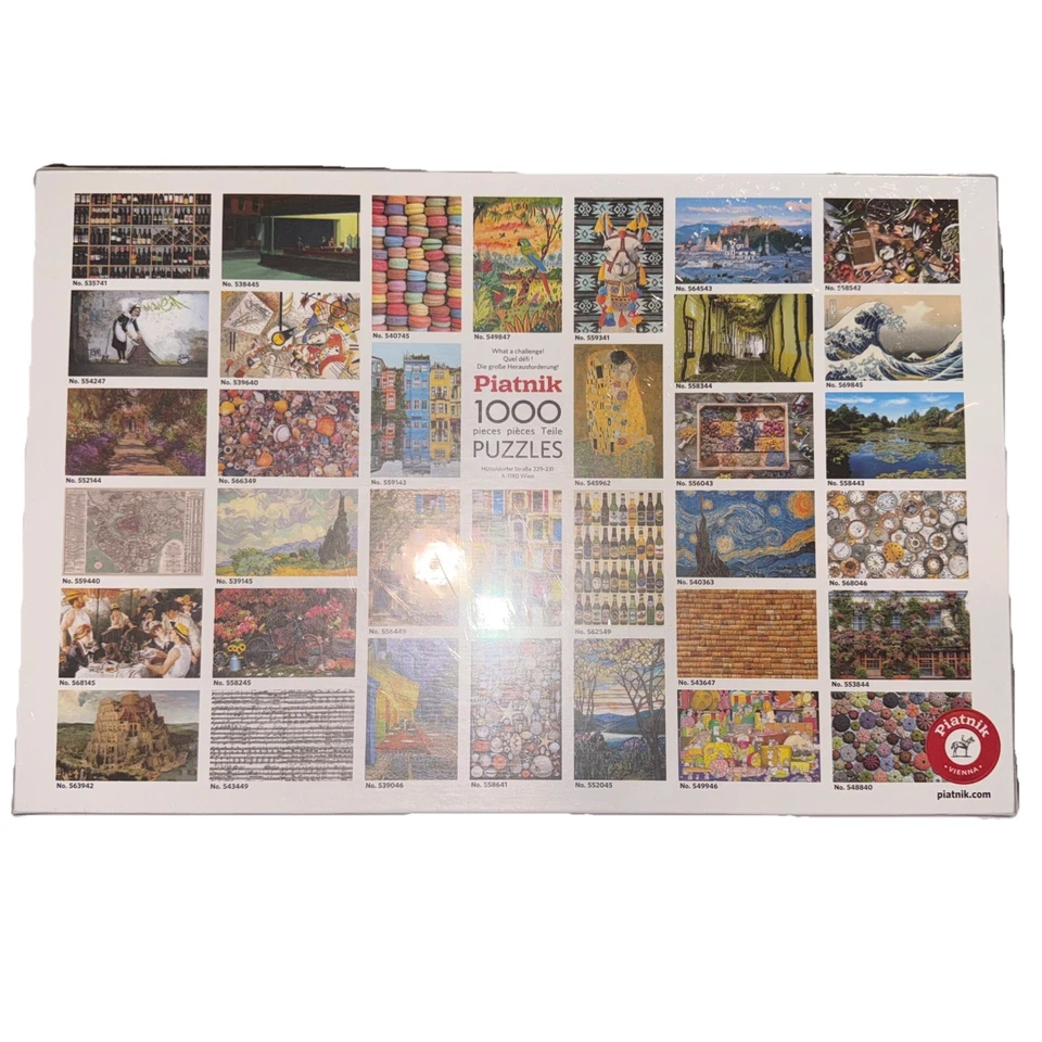 Rompecabezas de corchos de vino 1000 piezas medidas 26,5"x17,5" cuando se completa NUEVO Foto 2 de 2