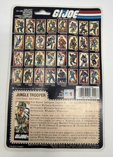 RECONDO/JUNGLE TROOPER 1983 G.I. JOE Vintage Original FILE CARD BACK Full