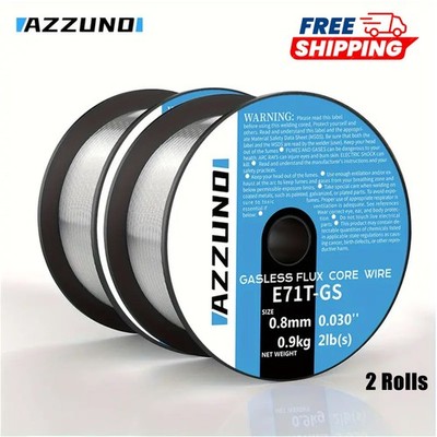 2-Pack MIG Welding Wire E71T-GS .030'' 0.8mm, 2 lb Each, Gasless Flux Core Wire