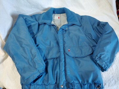 Vtg Peak1 Blue Ski Coat Jacket Down