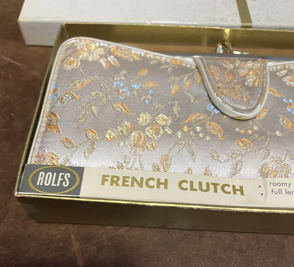 Vintage ROLFS Setmaker Tapeçaria Feminina Carteira Clutch Couro de Vaca Suave Nova na Caixa - Imagem 3 de 4