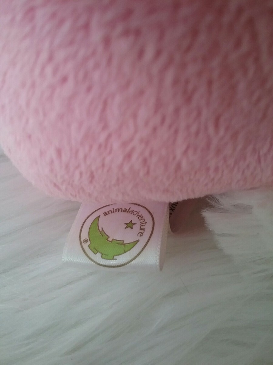 Animal Adventure Round Bunny Pink Rabbit Plush 2013 Toy 7