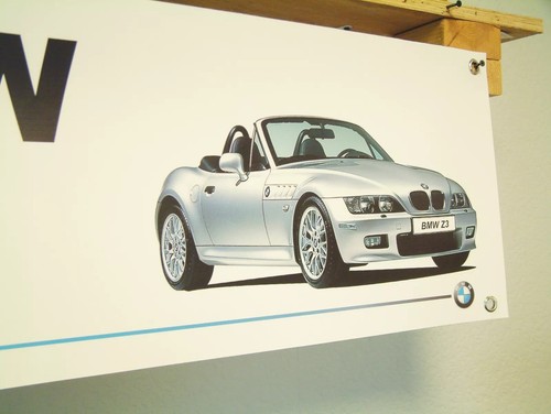 BMW Z3 Auto Banner Garage Werkstatt Wand Display - Bild 2 von 3