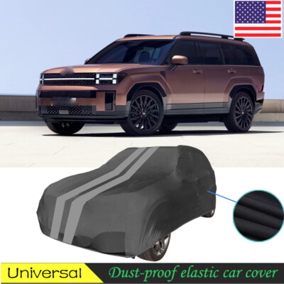 Black/Grey SUV Dust-proof elastic car cover indoor vehicle for HYUNDAI  SANTAFE