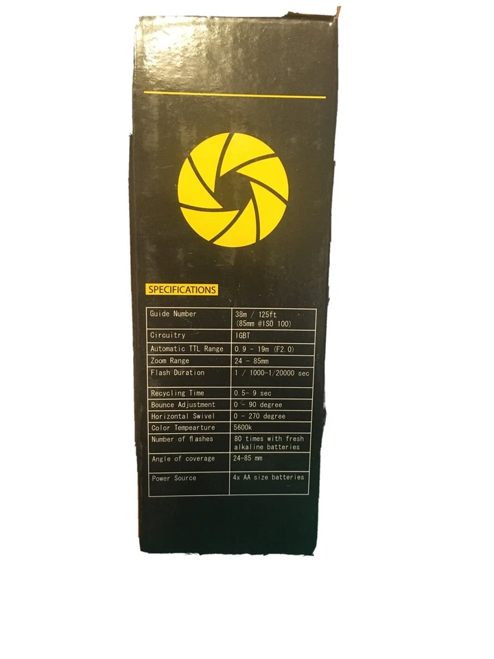 Bower SFD926S Digital Autofocus Flash Power Zoom TTL for Sony Alpha - Image 2 of 3