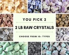 2 LB RAW CRYSTALS-You Pick 2-Wholesale Bulk Crystals-Rough Rocks-Healing Crystal