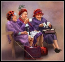 Wearing Purple - Chart Counted Cross Stitch Patterns Needlework DIY DMC Color 