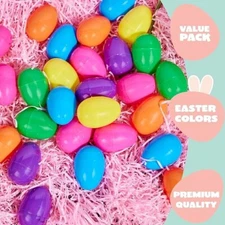 264 PCS 3.15" Plastic Easter Eggs, Empty Easter Eggs Fillable, Colorful Bright