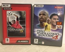 Pes 4 + Pes 5 Pc Dvd Konami Pro Evolution Soccer Set Nuovo