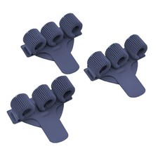Triple Metal Pen Holder with Pocket Clip Ideal For Doctors/Nurses Navy Pack of 3
