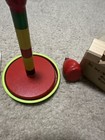 Set of 5 Wooden Toys, Train Whistle, Ring Toss, Wodden Pickup Toy, Spinning Top — photo 10
