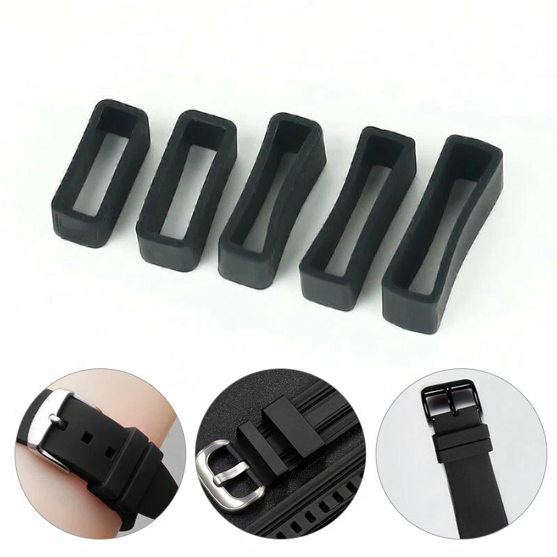 2pcs Watch Strap Band Loops Silicone Replacement Keeper Holder