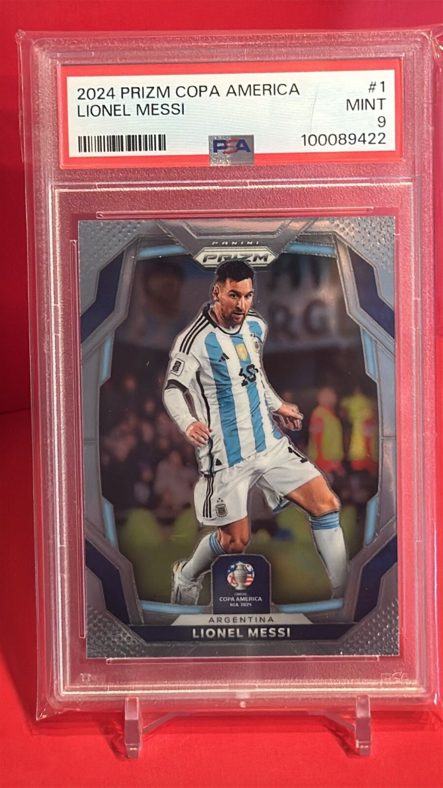 2024 Prizm Copa America Lionel Messi #1 PSA 9