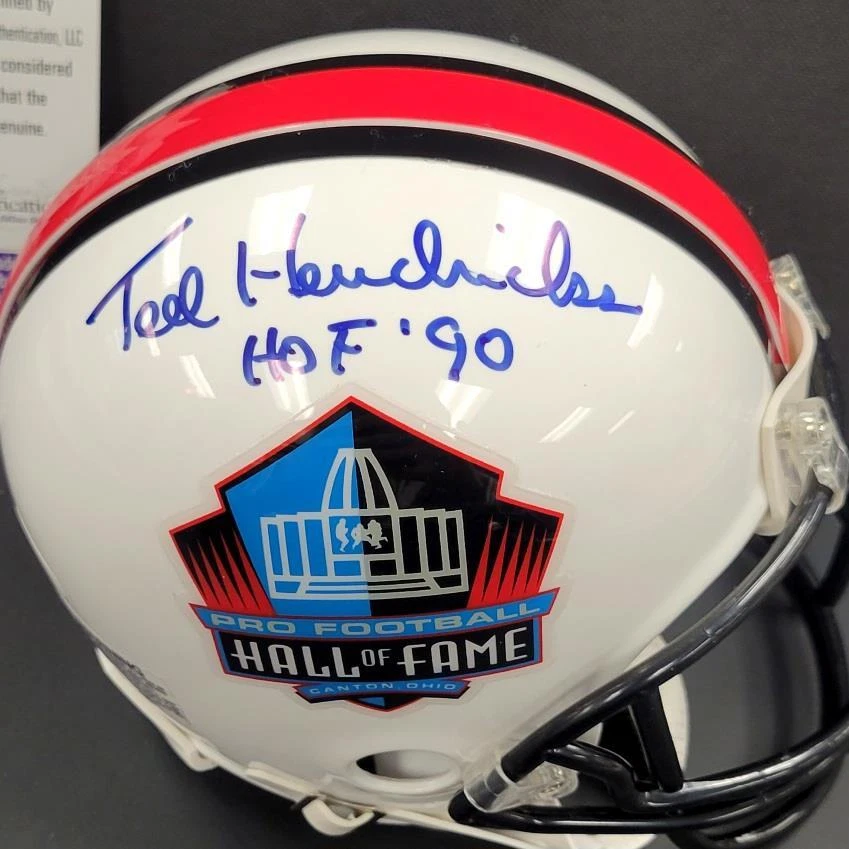 Ted Hendricks autograph signed "HOF 90" Mini Helmet Raiders ~ JSA COA - Image 2 of 4
