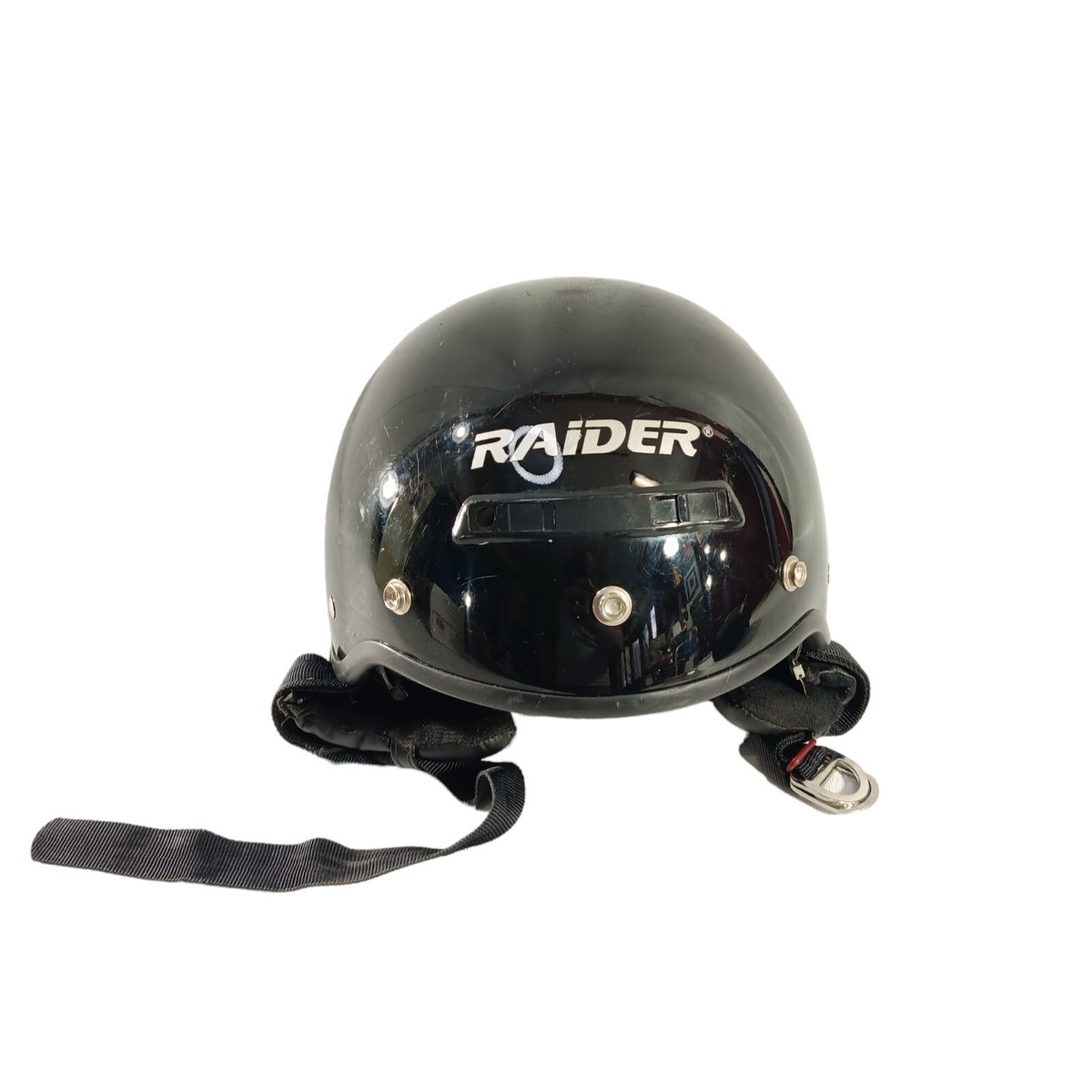 Raider Motorcycle Helmet A-617 Black Open Face No Visor Size