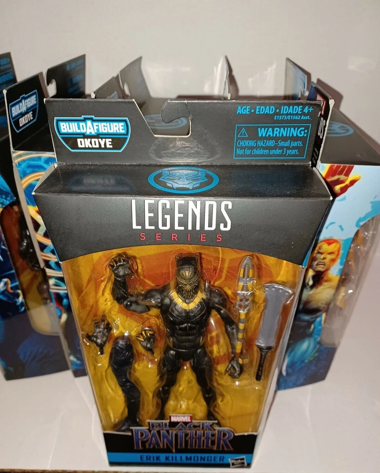 Marvel Legends, Pantera Negra, Okoye BAF Wave, Juego Completo de 6 Figuras Nuevo en Caja Foto 3 de 4