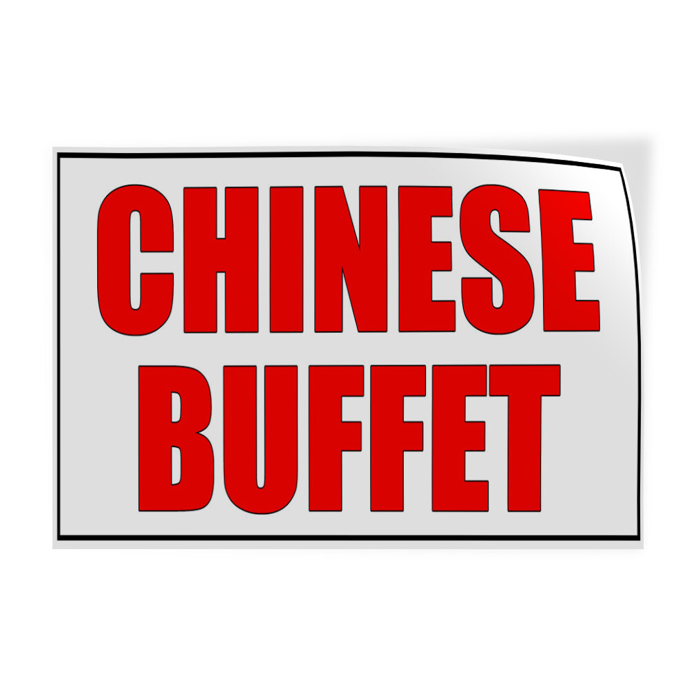 Calcomanías pegatinas buffet chino publicidad de comida asiática vinilo tienda etiqueta