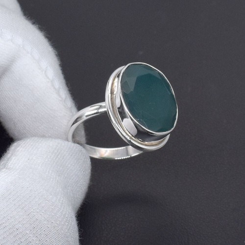 Anello pietre preziose assortite argento sterling 925 massiccio regalo anniversario per lei - Foto 29 di 31