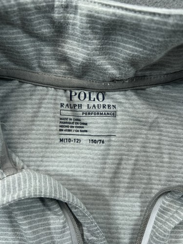 Polo Ralph Lauren Performance Shirt Kids Small Gray Pullover 1/4 Zip Top - Picture 7 of 10