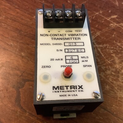 NOS Metrix 5465D-013 Non-Contact Vibration Transmitter (new)