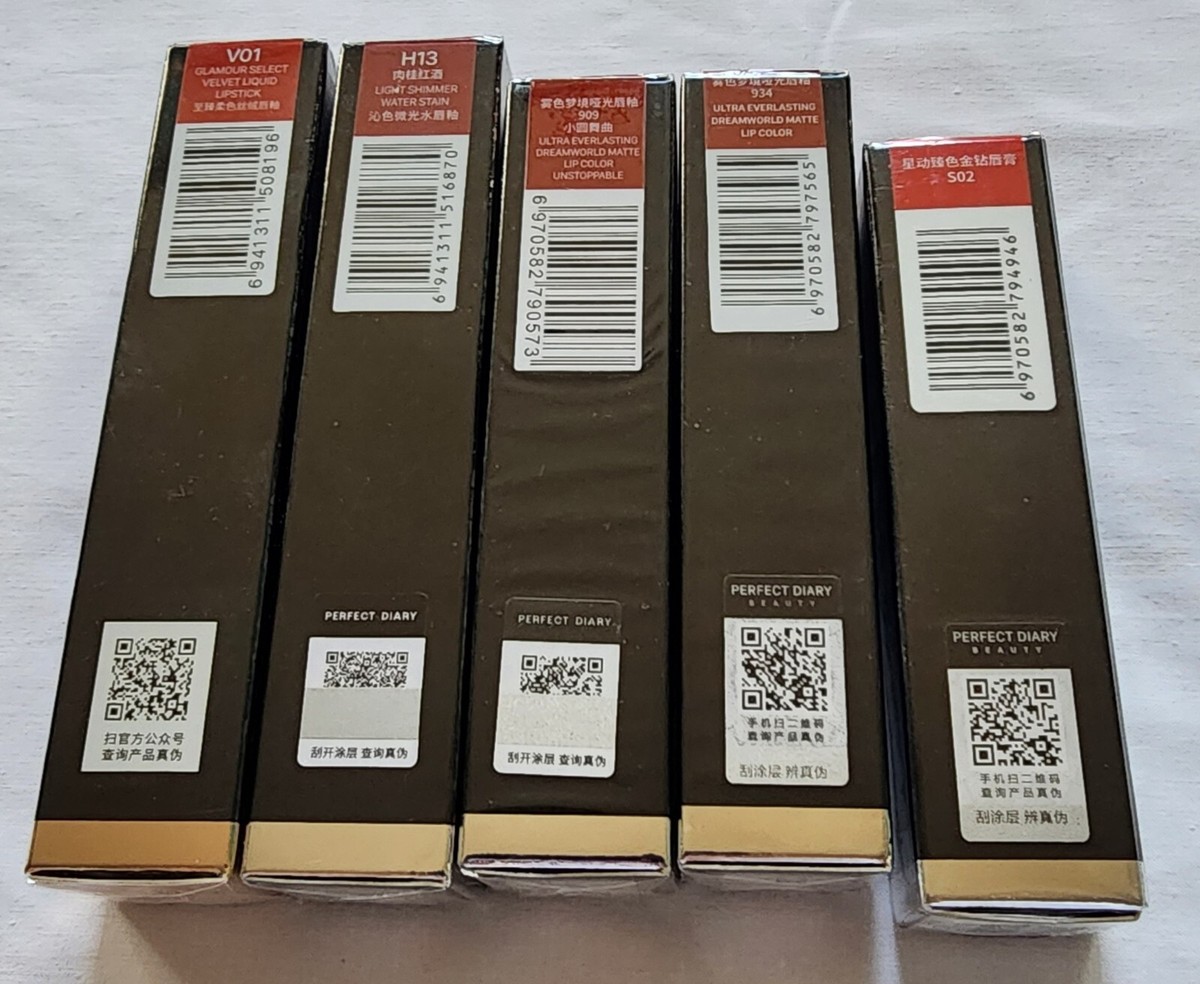 PERFECT DIARY ROUGE LIP COLOR LOT of 5 NIB | eBay