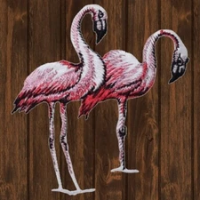 Flamingo Embroidered Patch — Iron On