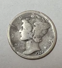 1921  Mercury Dime - Circulated - Key Date