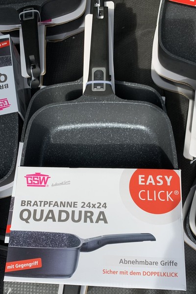 Gsw Bratpfanne Easy Click Quadura 24 Cm Antihaft Mit Abnehmbarem Griff - Eckig-image
