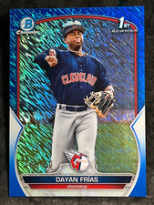 2023 Bowman 1st BLUE SHIMMER REFRACTOR PROSPECT ROOKIE Dayan Frias 149/150