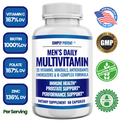 Men's Multivitamin - Daily Nutritional Support for Energy & Vitality | 60 Caps