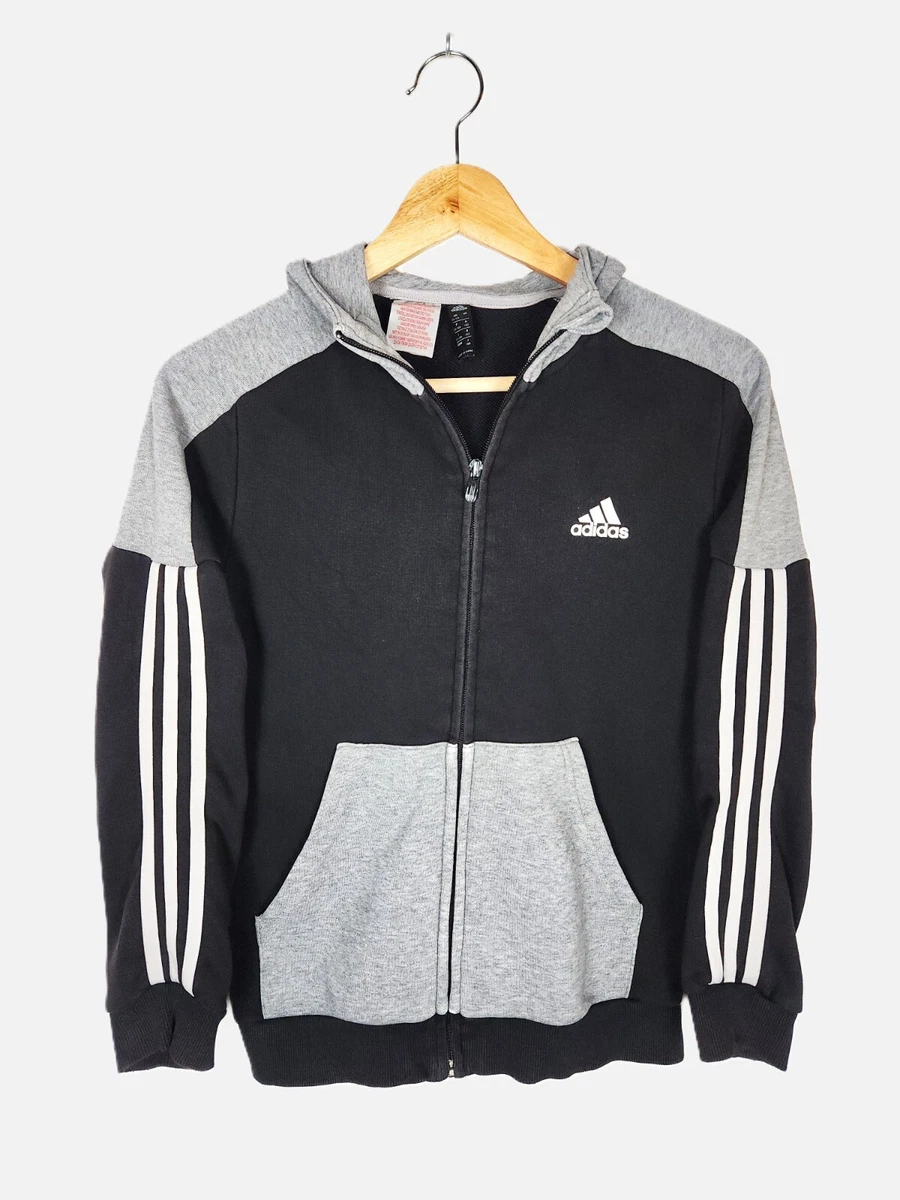 Generisch Sweat zippé, sweat à capuche pour enfants, haut, vestes, manches longues, uni, manteau et veste longue hiver pour garçon 140, bleu foncé, 11-12 ans