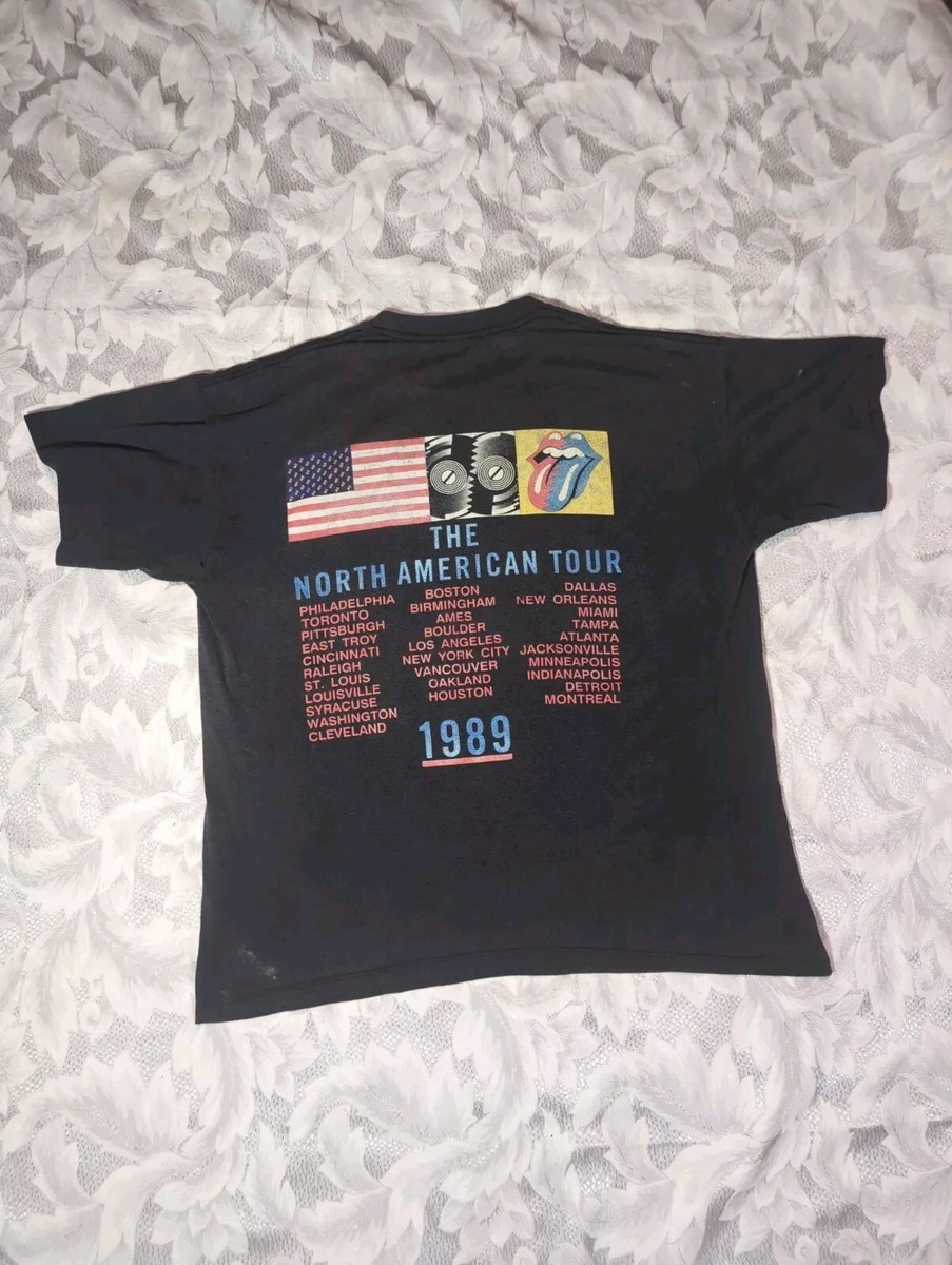 Vintage 1989 The Rolling Stones North American Tour T-Shirt XL