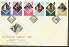 New ListingISLE OF MAN 2007 DIAMOND WEDDING OF QUEEN SET on UNADDRESSED FIRST DAY COVER