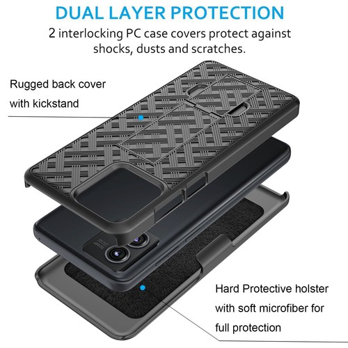 For Motorola Moto G Stylus / G 5G 2023 Phone Case Belt Clip Holster Stand Cover - Picture 9 of 9