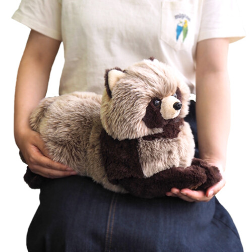 Sun Lemon Lap-Sized Raccoon Dog Tanuki Plush Toy 46cm Knee Series