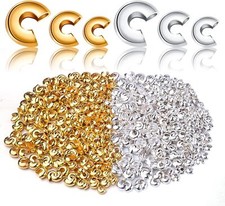 Aylifu 600pcs 3mm/4mm/5mm Crimp Bead Knot Covers Half Round Open Crimp Beads Cri