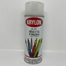 Vintage KRYLON MATTE FINISH - No. 1311 Clear Borden Artist Spray Paint Can