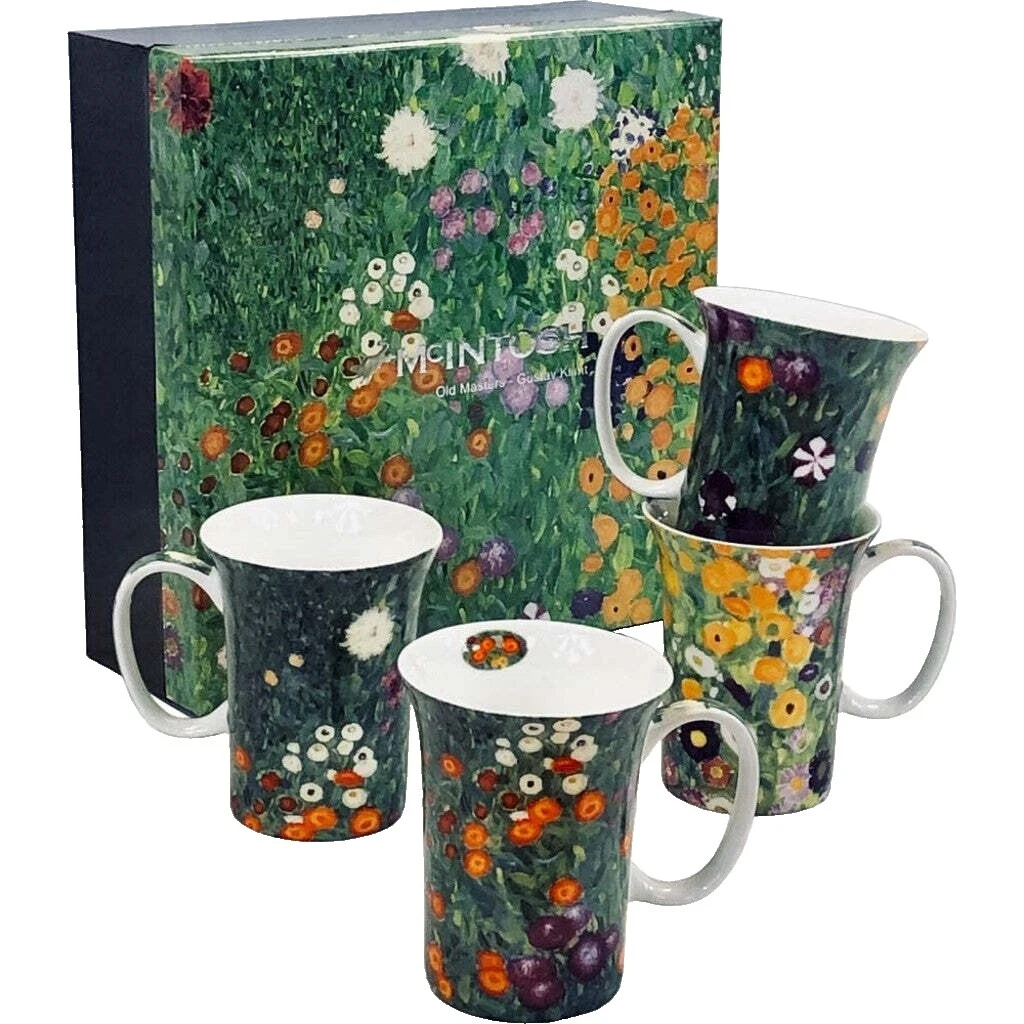 Juego de tazas de café floral multicolor Tazas