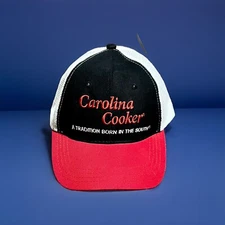 Carolina Cooker Red And Black Trucker Hat Adjustable 