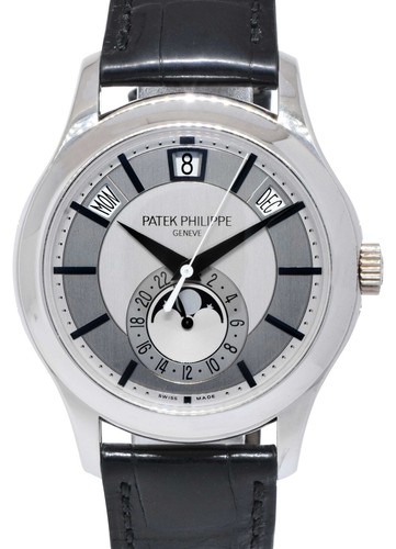 Patek Philippe Annual Calendar 5205 18k White Gold Silver/Gray...