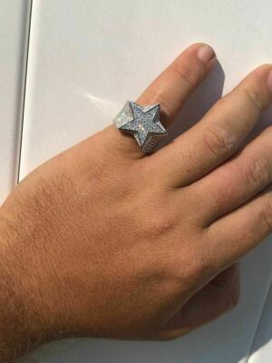 ROYAL KING CROWN CUBIC ZIRCONIA HIP HOP GOLD PLATED LUXURY PINKY RING