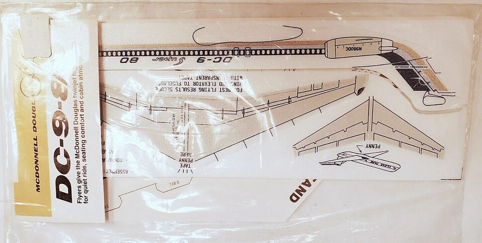 Vintage Collector Foam DC9 Super-80 Highly Detailed Foam Throw Plane NIP - Image 2 of 2