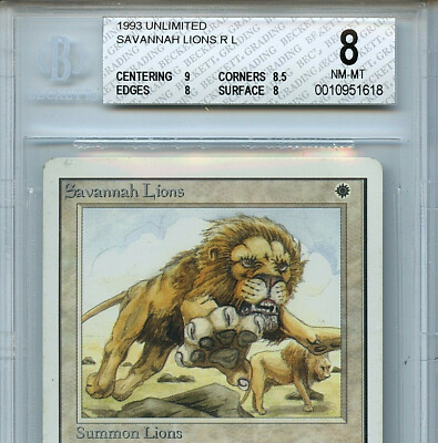 Savannah LEB BGS8 MTG Unlimited Savannah Lions BGS 8 NM-MT Magic