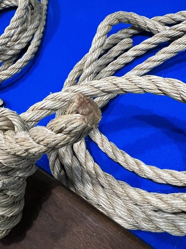 Solid Wood Tree Rope Swing 2ft Seat Amish Hand Made Beautiful, 16ft Rope New!!! - Picture 6 of 12