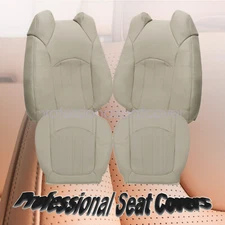 4PCS For 2008-2012 GMC Acadia Front Both Side Perforated Leather Seat Cover Tan