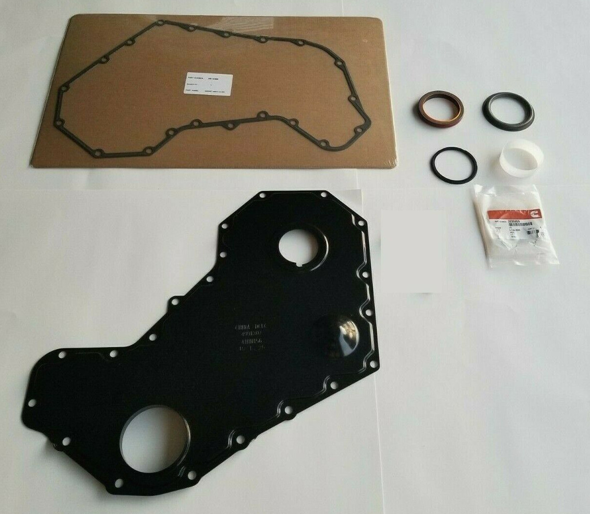 DCEC Cummins VE Tin Cover Kit w/ Gasket & Front Seal 89-93 12V 4 6BT 3.9 5.9 W/O