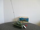 1950s Modern Toys Caterpillar Tank M-1 Tin Litho Battery Powered Toy W/Box Works